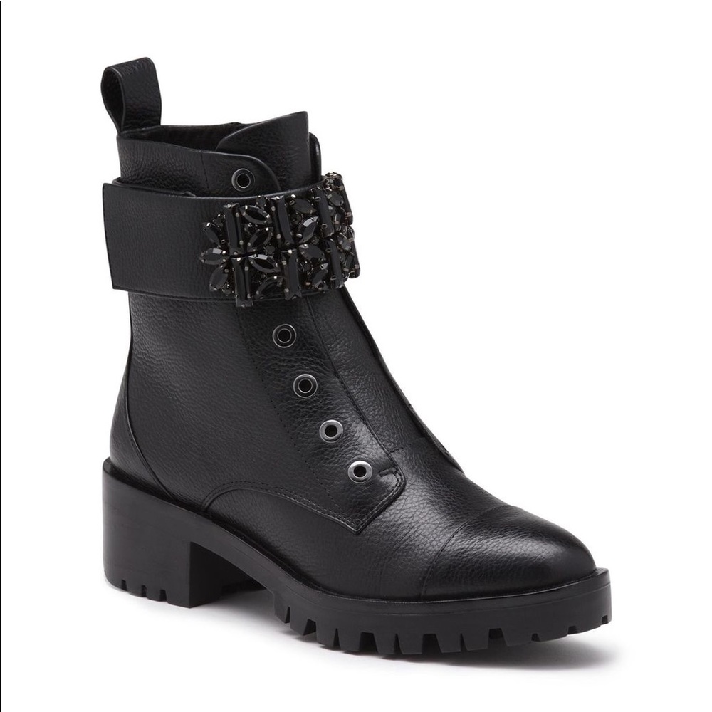 Karl Lagerfeld Paris | New Black Pippa Lug Sole Combat Boot